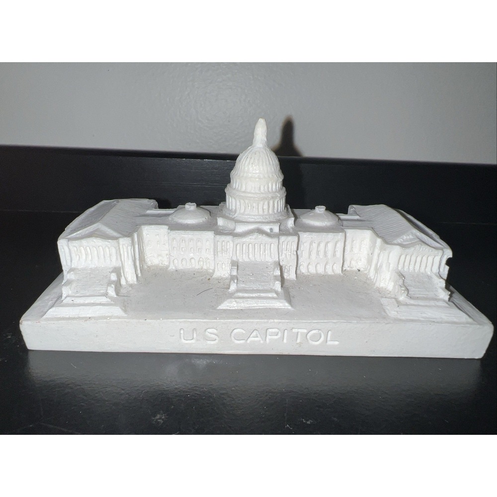 Vtg 1996 United States Capitol Mini Building Bonded Marble Made In USA 4.5"